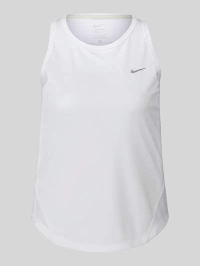 Nike Training Slim Fit Sport-Top mit Logo-Print Modell 'Tempo' Weiss 2