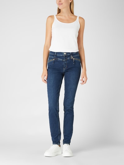 Rosner Skinny fit high waist jeans met stretch, model 'Audrey' Blauw - 1