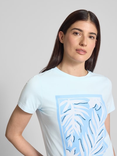 comma T-Shirt mit Motiv-Print Rauchblau 3