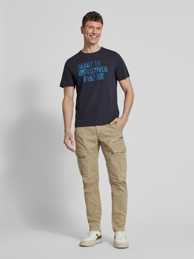 camel active regular fit T-shirt van puur katoen Marineblauw - 1