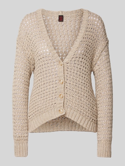 Stefanel Strickjacke mit Knopfleiste Beige 1