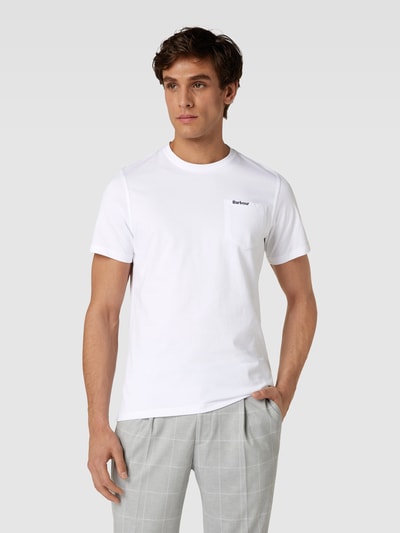 Barbour T-Shirt mit Brusttasche Modell 'Langdon' Weiss 4