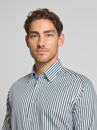 ETERNA Modern Fit Business-Hemd mit Knopfleiste Oliv 3