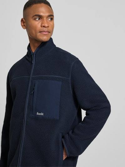 Forét Kurtka z polaru z dwustronnym zamkiem błyskawicznym model ‘MOUNTAIN’ Ciemnoniebieski 3