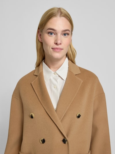 MAX&Co. Regular Fit Wollmantel aus reiner Schurwolle Modell 'RICCARDO' Camel 3