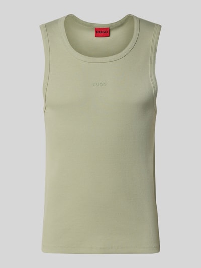 HUGO slim fit tank top van katoenmix model 'DAPOTA' Rietgroen - 2