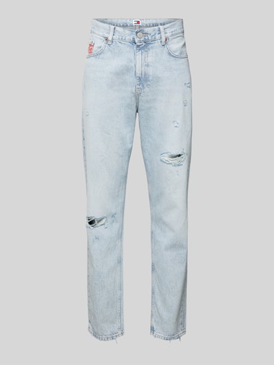 Tommy Jeans Relaxed tapered fit jeans in destroyed-look, model 'ISAAC' Lichtblauw - 2