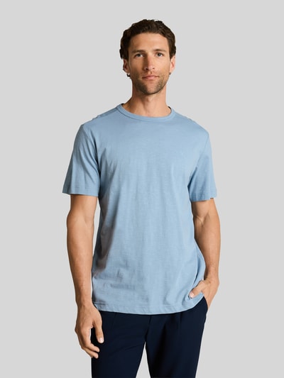 Tom Tailor Regular Fit T-Shirt aus reiner Baumwolle Rauchblau 4