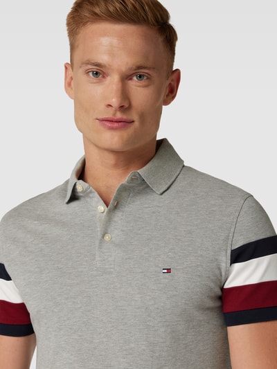 Tommy Hilfiger Poloshirt met mouwen in colour-blocking-design Lichtgrijs gemêleerd - 3