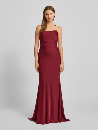 LUXUAR FASHION Abendkleid mit Raffungen Bordeaux 4