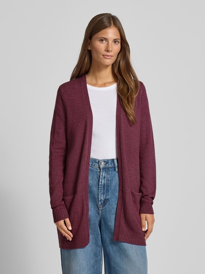 Vila Strickjacke mit offener Vorderseite Modell 'RIL' Pflaume 4