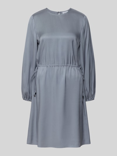 comma Knielanges Kleid mit Tunnelzug Rauchblau 2
