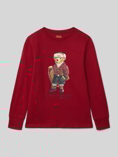 Polo Ralph Lauren Teens Bluzka z długim rękawem i nadrukiem z logo Ciemnoczerwony 1