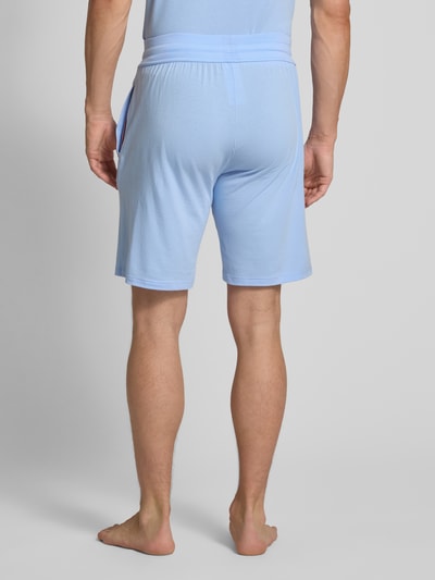 Tommy Hilfiger Regular fit korte loungebroek van katoenmix Lichtblauw - 5