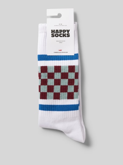 Happy Socks Socken mit Label-Print Weiss 3