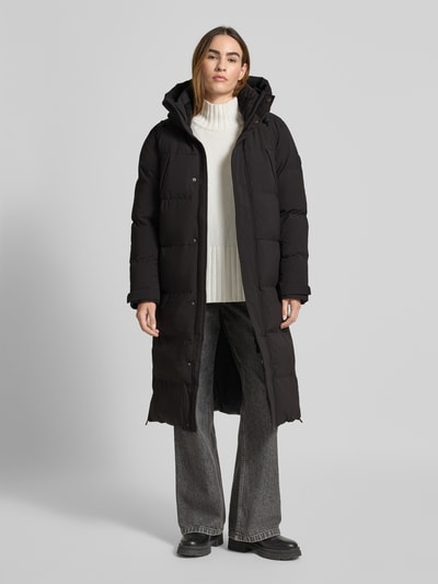 CARS JEANS Steppmantel mit verdecktem Reißverschluss Black 1