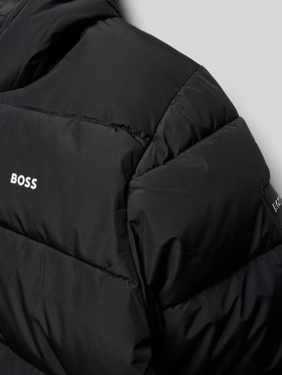 Boss Jacke mit Label-Patch und Kapuze Black 2