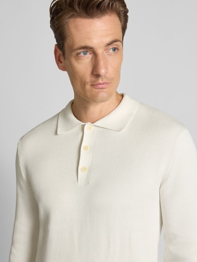 SELECTED HOMME Regular Fit Strickpullover aus reiner Baumwolle Modell 'DANE' Offwhite 3