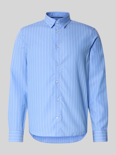 Jake*s Slim Fit Business-Hemd mit Knopfleiste Bleu 2