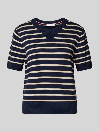 Tommy Hilfiger Strickshirt mit Rundhalsausschnitt Marine 2