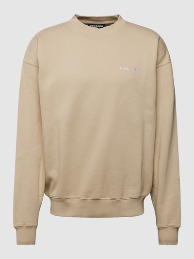 Pegador Oversized Sweatshirt mit Label-Stitching Beige 1