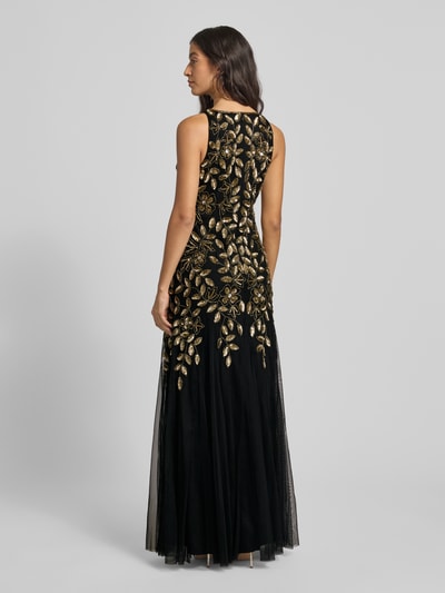 Adrianna Papell Abendkleid mit Pailletten und Ziersteinbesatz Black 5