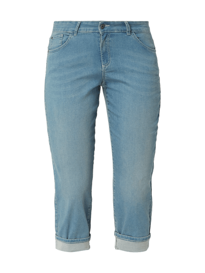 Christian Berg Woman Stone-washed capri-jeans met stretchgehalte Oceaanblauw - 2