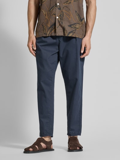 Casual Friday Regular Fit Bundfaltenhose mit elastischem Bund Modell 'PIERCE' Dunkelblau 4