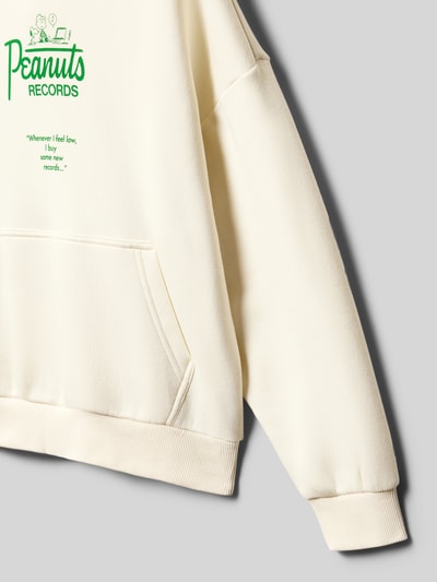 Produktfoto, Regular Fit Hoodie aus katoenmix model 'PEANUTS' van Only & Sons voor kinderen, peanuts®-print look, statementprint applicatie, capuchon, lange mouw met geribde mouwboord, geribde rompzoom, sweat materiaalverwerking