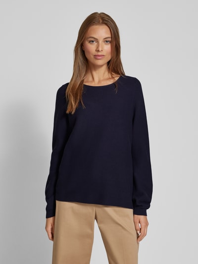 Christian Berg Woman Gebreide pullover met ronde hals Donkerblauw - 4