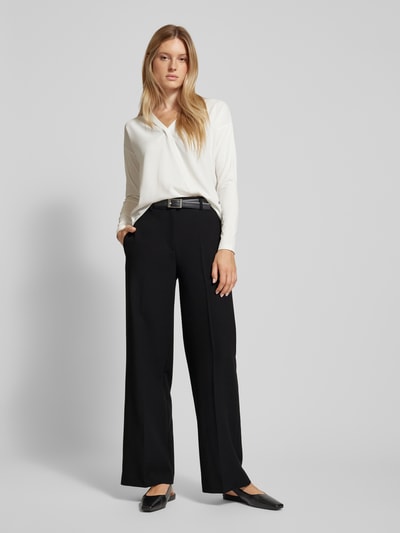 Someday Wide leg stoffen broek met persplooien, model 'Catsby' Zwart - 1