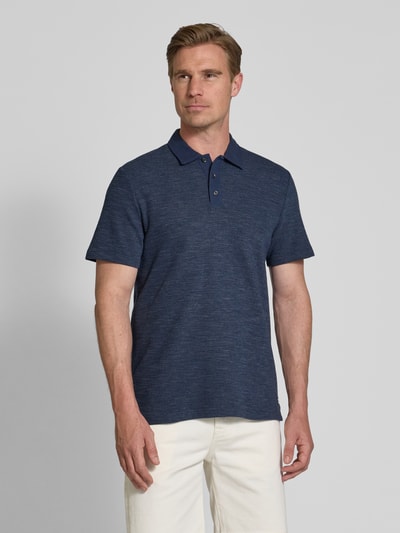 s.Oliver RED LABEL Regular fit poloshirt van katoenmix Donkerblauw - 4