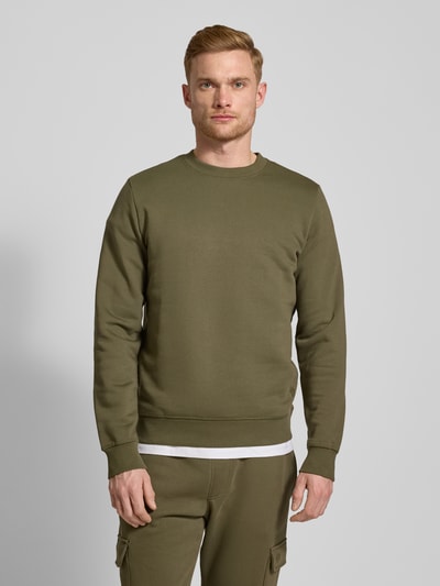 MCNEAL Sweatshirt mit Label-Stitching Oliv 4