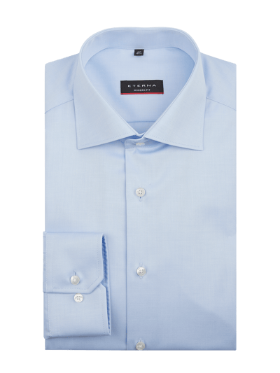 Eterna Regular Fit Business-Hemd aus Baumwolle Bleu 2