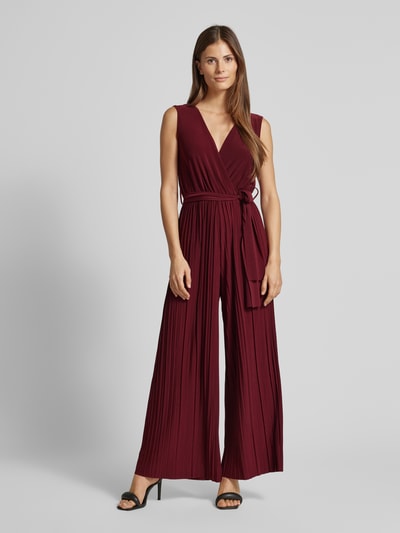 ZABAIONE Jumpsuit met plissévouwen, model 'Romper' Rood - 4