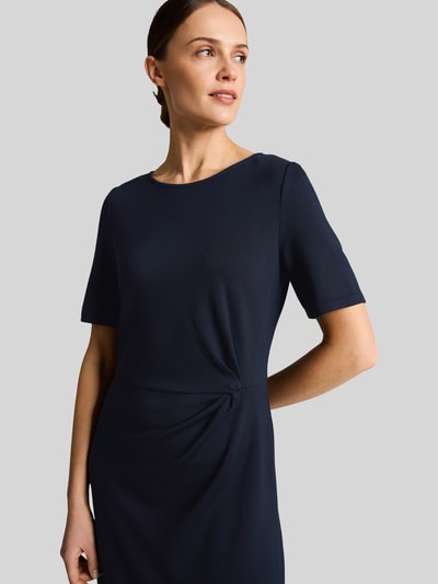 Tom Tailor regular fit midi-jurk met knoopdetail Donkerblauw - 3