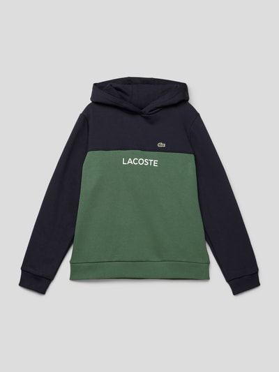 Lacoste Hoodie im Colour-Blocking-Design Dunkelgruen 1