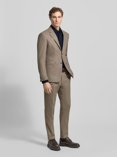 BOSS Regular Fit Businesshemd aus Pinpoint mit Stretch-Anteil Marine 1