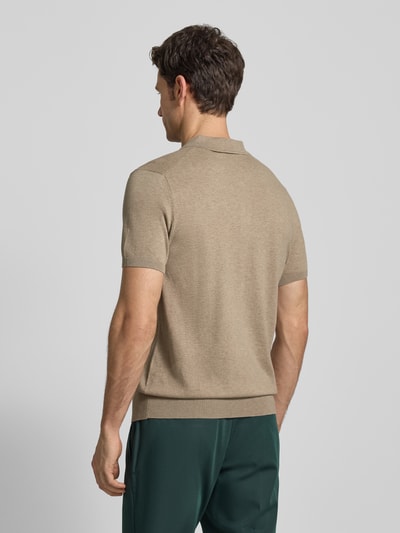 Profuomo Slim Fit Poloshirt aus Lyocell-Mix mit Seiden-Anteil Beige 5