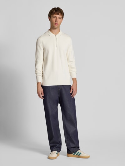 Only & Sons Regular Fit Strickpullover aus Baumwoll-Mix Modell 'PHIL' Offwhite 1