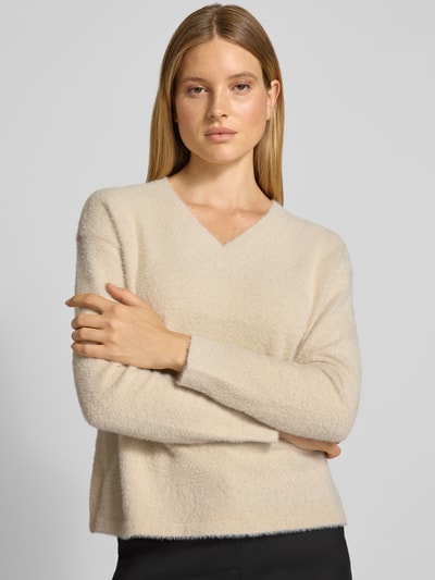 Betty Barclay Strickpullover mit V-Ausschnitt Beige 3