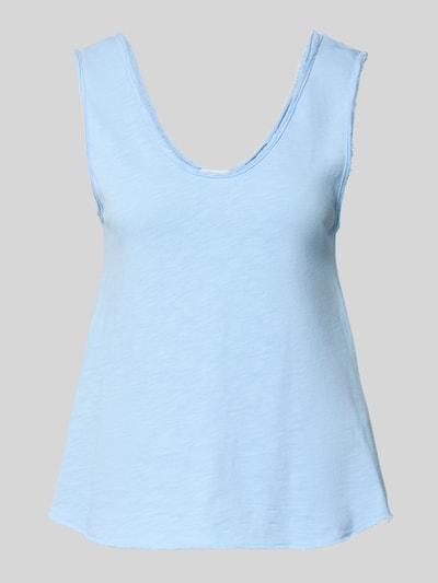 Produktfoto, hellblaues Tanktop mit U-Ausschnitt Modell 'SONOMA' von American Vintage, reine Baumwolle, lockerer Schnitt, glatte Textur