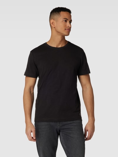 Tom Tailor T-Shirt mit melierter Optik Modell 'Uni Slub Tee' Black 4