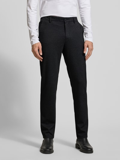 Christian Berg Men Regular fit stoffen broek met viscose Donkergrijs - 4