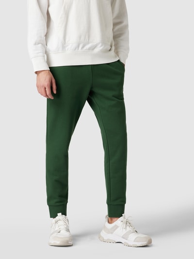 Lacoste Sweatpants met merkstitching Donkergroen - 4