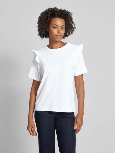 Selected Femme T-Shirt mit Volants Modell 'CILLEE' Weiss 4