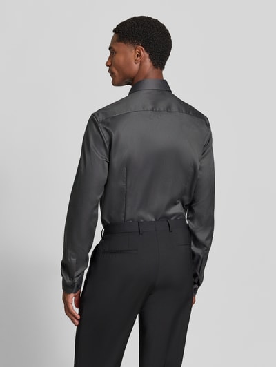 Jake*s Slim Fit Businesshemd in Premiumqualität mit extra langem Arm Anthrazit 5