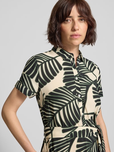 Christian Berg Woman Selection Overhemdjurk van viscose met strikceintuur Zand - 3