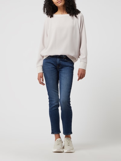 7 For All Mankind Skinny fit ankle cut jeans met modal, model 'Roxanne' Donkerblauw - 1