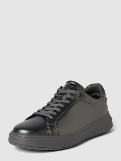 CK Calvin Klein Sneakers van leer in effen design Zwart - 1